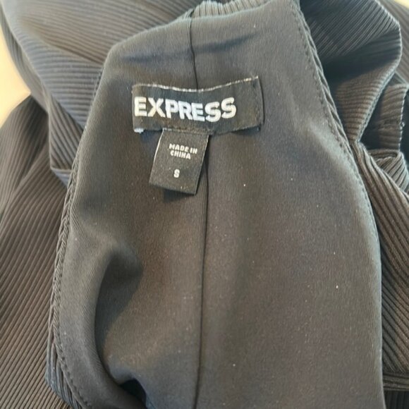 Express Black Halter Bodycon Midi Dress - Picture 5 of 5